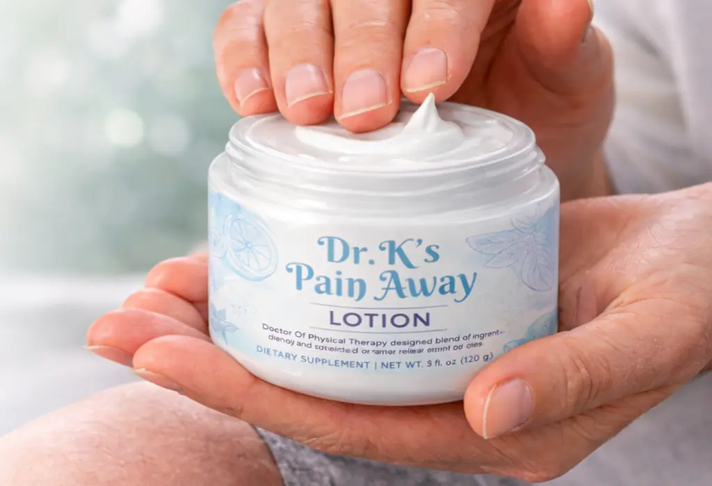 Pain Away lotion jar close-up